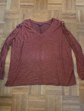 torrid Heathered Rust V-Neck Sweater Top